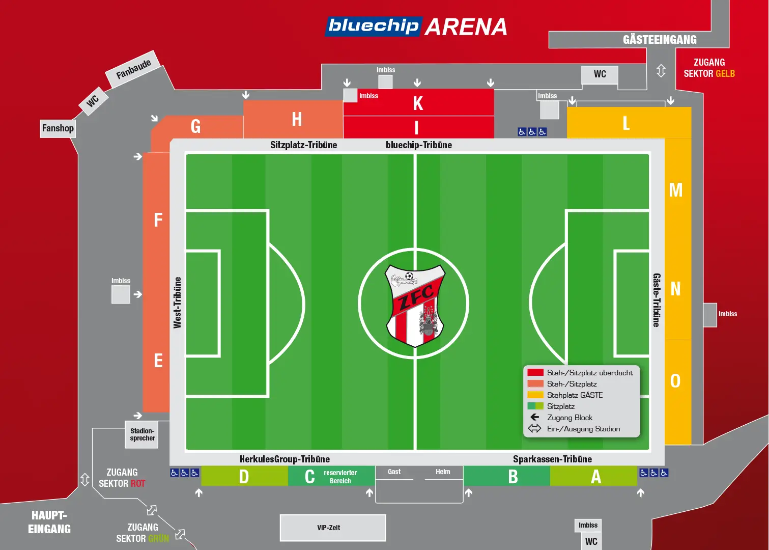 Stadionplan ZFC Meuselwitz