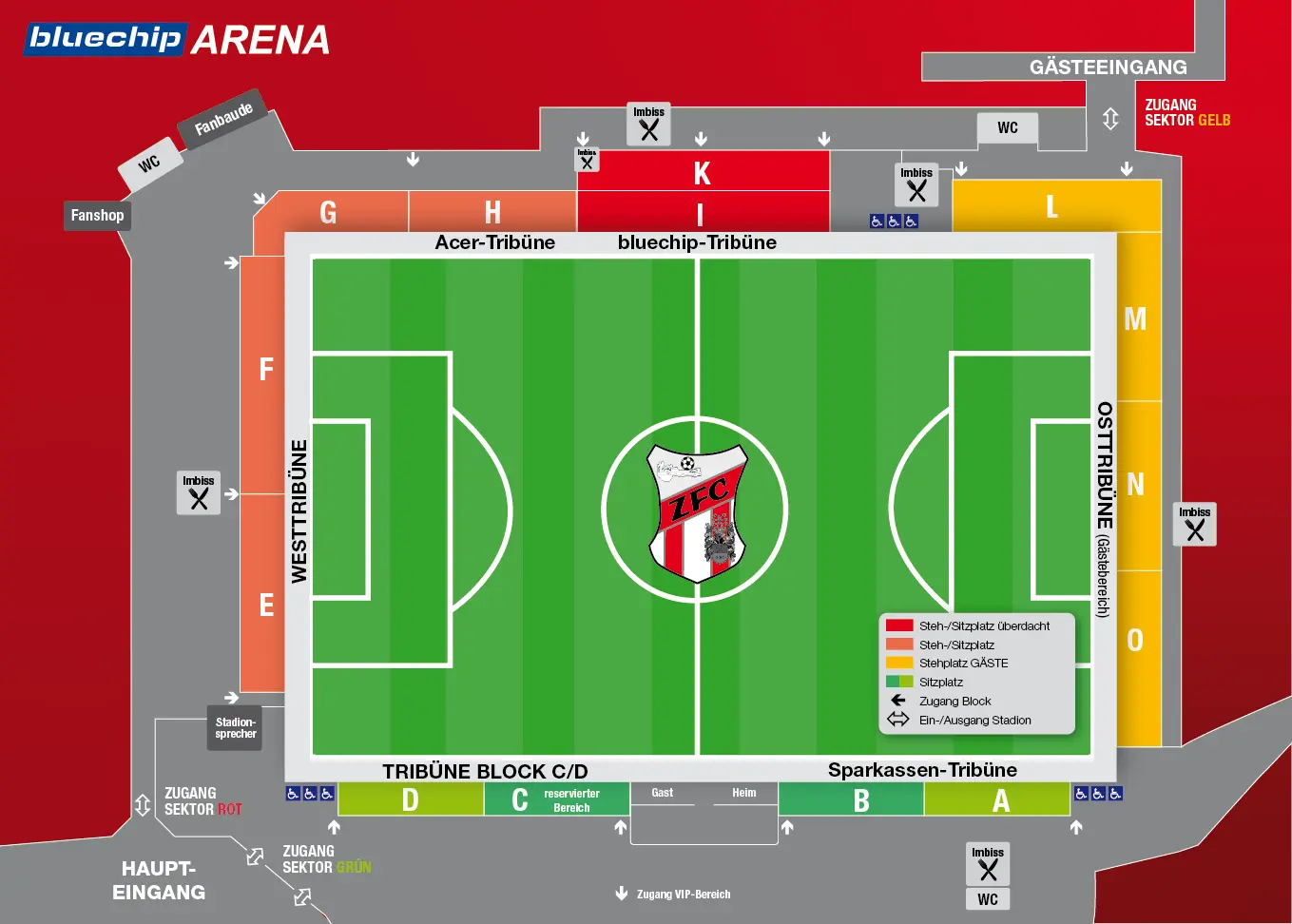 Stadionplan ZFC Meuselwitz