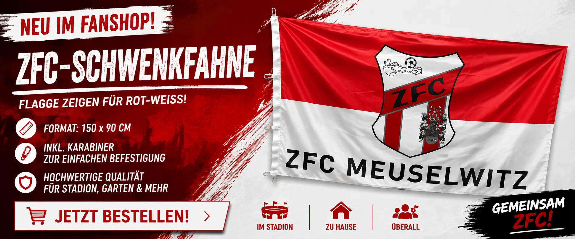 Neue Fahne im Fanshop